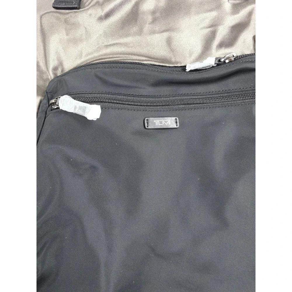 Tumi Just In Case Foldable Travel Tote Bag Metallic Pewter Black Nylon 0481849D